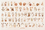 Watercolor Party Animals Clipart, an Object Graphic by JulsIst (Thumbnail 2 of 13)