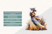 Watercolor Halloween Pumpkin Clipart, a Seasonal Illustration by BusyDaydesign (Thumbnail 7 of 9)