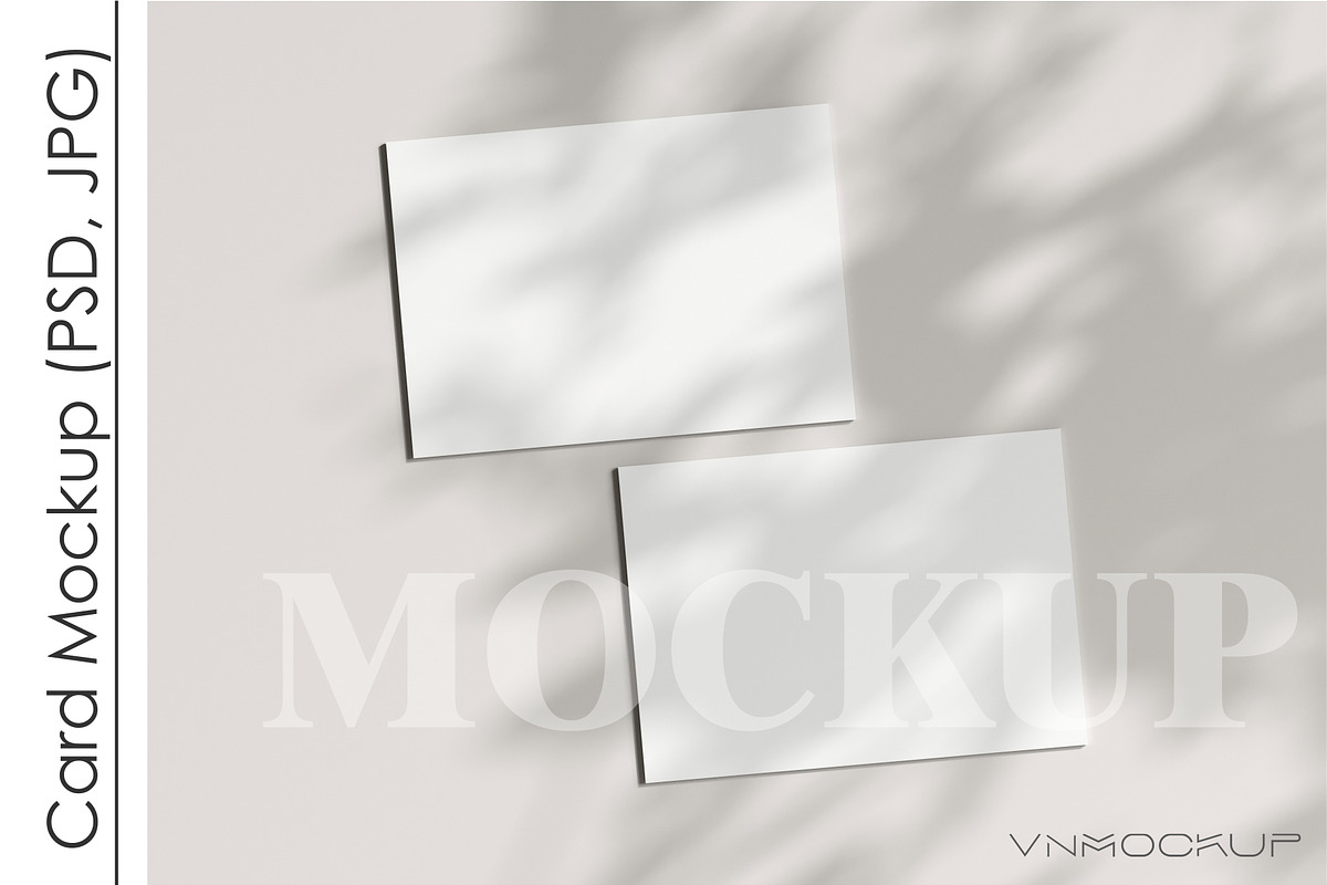 Card Mockup PSD JPG, a Print Template by VNmockup (Photo 1 of 4)