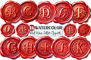 Red Wax Stamp Letter Clipart Bundle, an Illustration by Rose Art (Thumbnail 1 of 7)