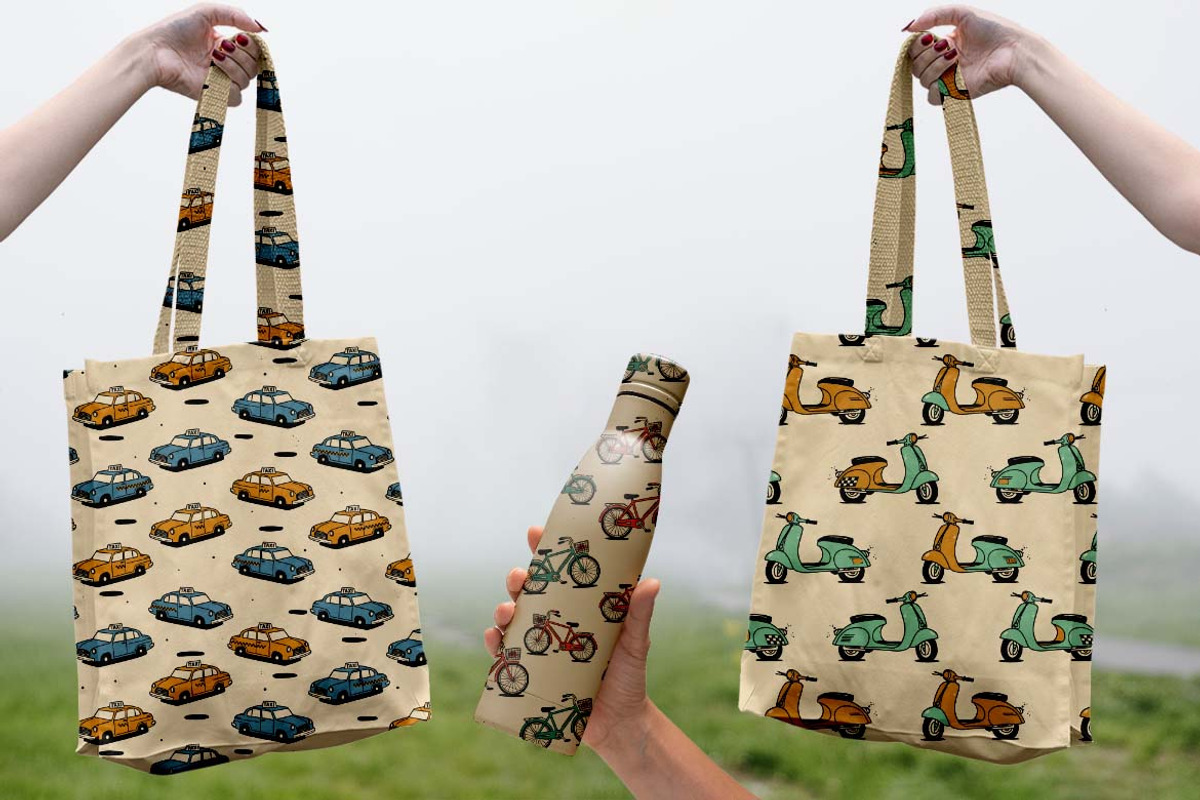 Mid-Century Retro Vehicles Patterns, a Pattern Graphic by one-touch (Photo 3 of 17)