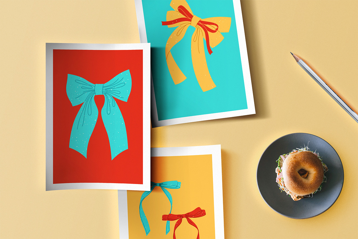 Ribbon bows cute elegant cartoon set, a Decorative Illustration by Neliakott ♥ (Photo 3 of 11)