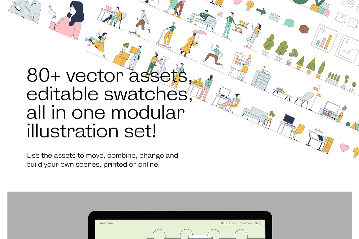 Aventine - Modular illustration set, a Healthcare Illustration by Growww (Photo 2 of 4)
