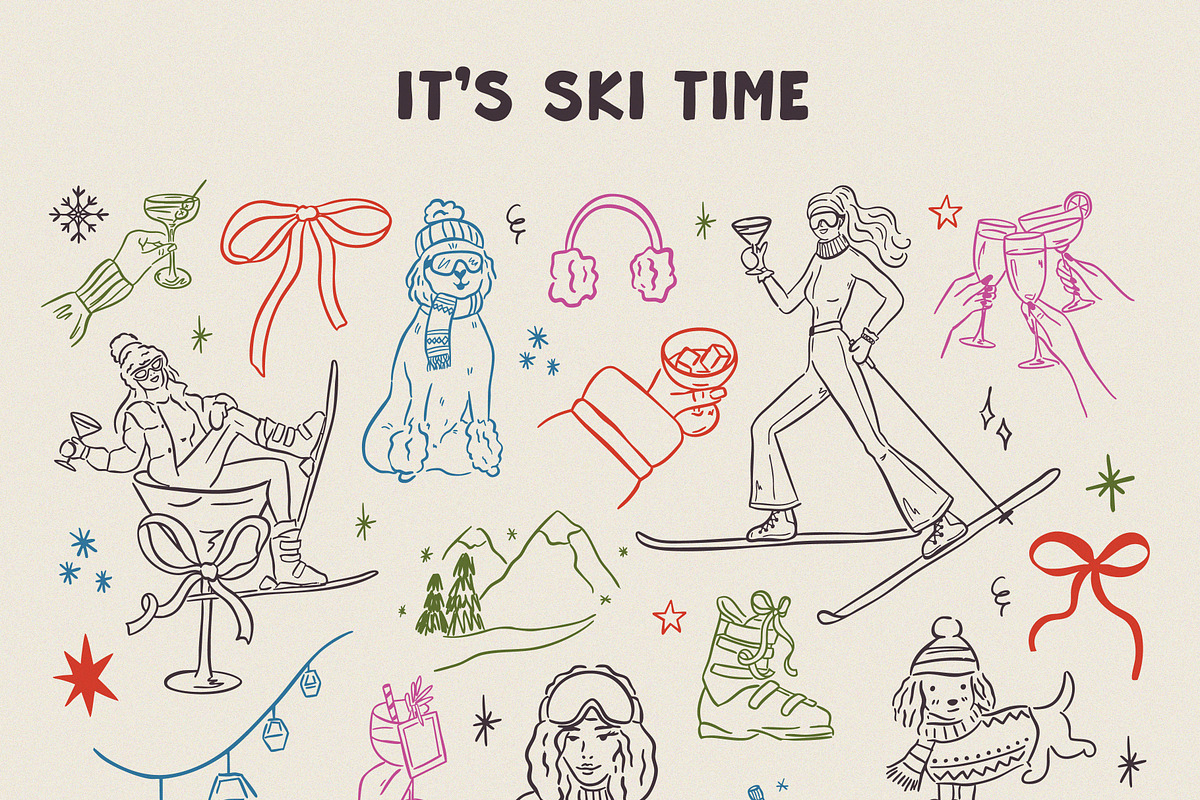 It’s Ski Time Hand Drawn Clipart, an Object Graphic by AnnArt (Photo 4 of 11)