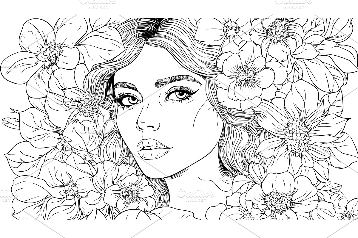 Coloring page for adults. Beautiful, an Object Illustration by Valerie Bodnar