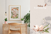 Easter Bunnies. Watercolor forest, an Animal Illustration by Alamella (Thumbnail 4 of 12)