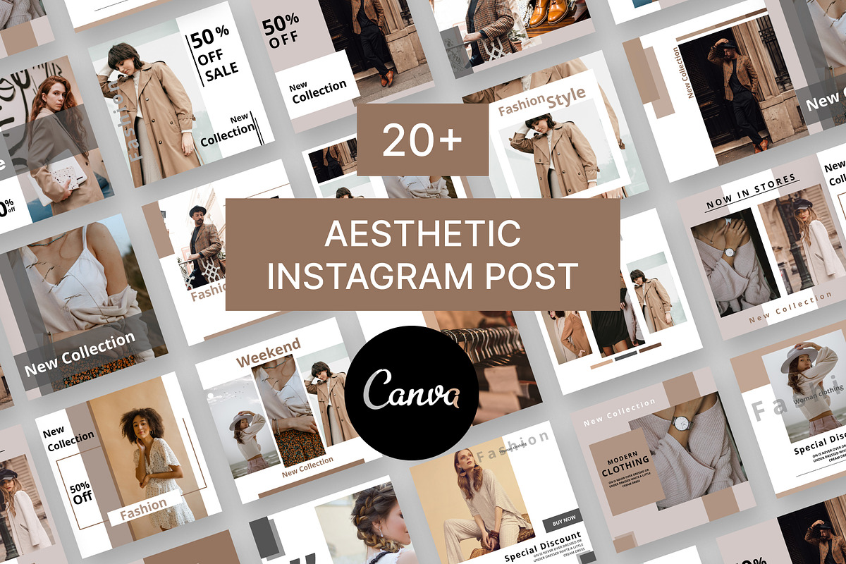 Aesthetic Instagram Templates Canva, a Social Media Template by Pixel Blend (Photo 1 of 6)