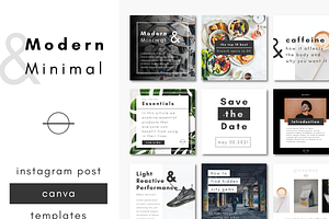 Modern & Minimal Instagram Templates