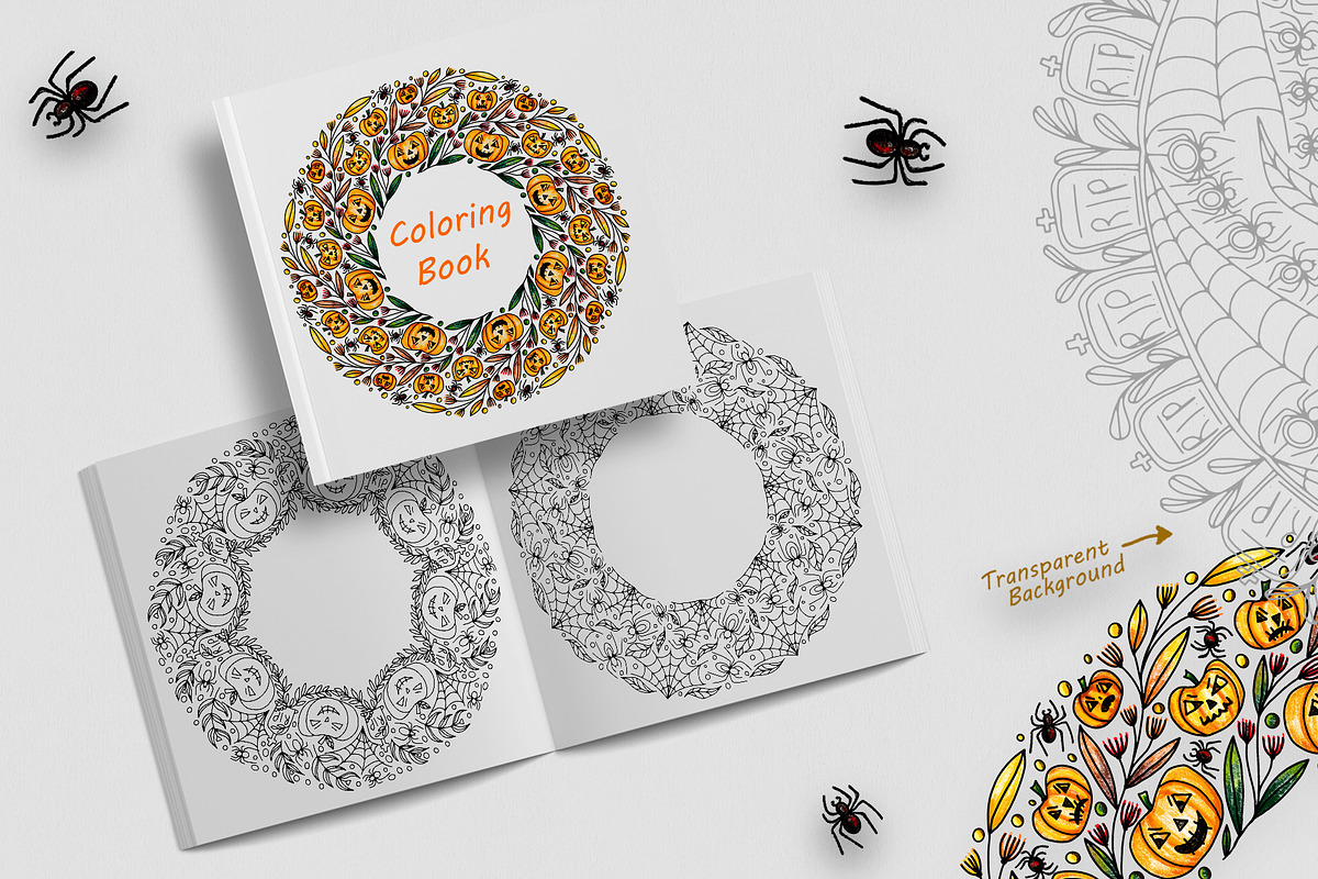 Halloween wreath,pumpkins and spider, a Brushes & More by dnapslvsk (Photo 5 of 6)