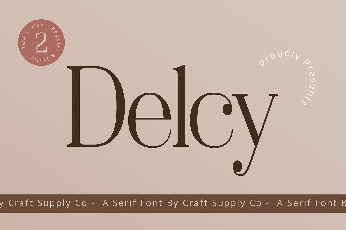 Delcy – Elegant Serif, a Font by Craft Supply Co. (Photo 1 of 8)