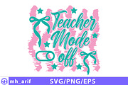 Summer Funny Teacher Mode off SVG, an Education Illustration by mh_arif (Thumbnail 1 of 4)