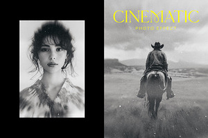 B&W Cinematic Poster Effect, a Brushes & More by Design Squad