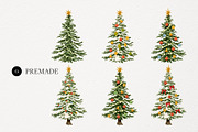 Christmas Watercolor Decorations, an Object Graphic by DesignerCandies (Thumbnail 2 of 5)
