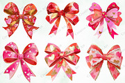 Watercolor Valentine Bow Clipart, an Illustration by Creative Art (Thumbnail 6 of 9)