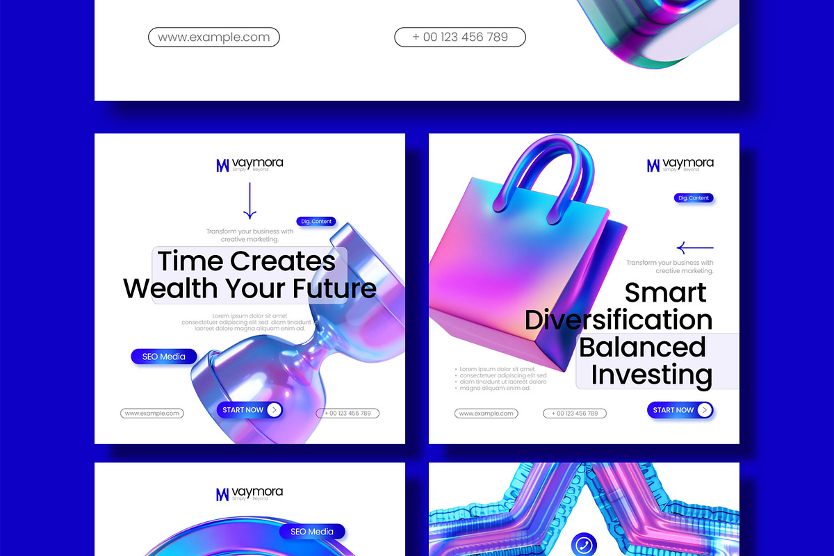 AI Marketing Social Media Post Set, a Social Media Template by MightyDesign (Photo 4 of 8)