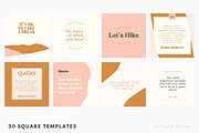 Boho Instagram Templates Canva, a Social Media Template by ILLONA GRAPHICS (Thumbnail 6 of 9)