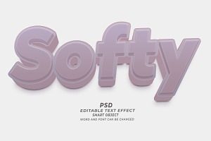 Softy PSD 3D Editable Text Effect, a Layer Style Add-On by TrueVector