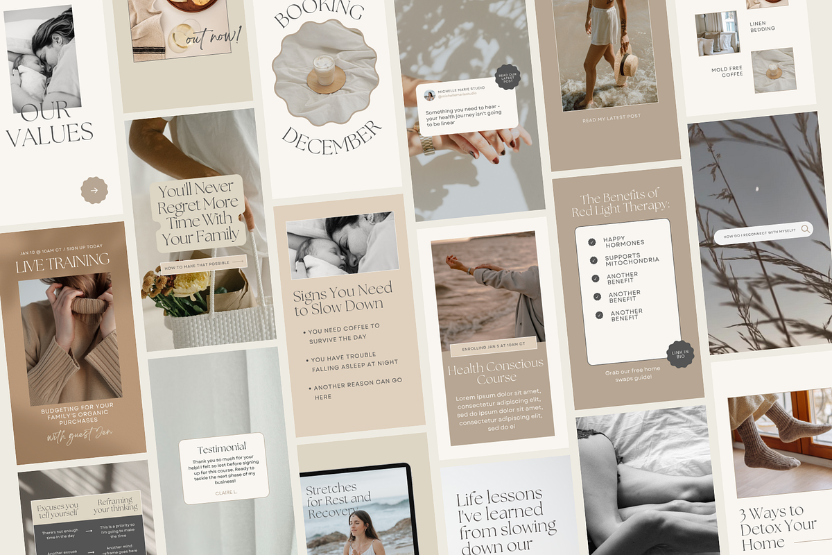 Earthy Organic Instagram Templates, a Social Media Template by Saela Studio (Photo 4 of 5)