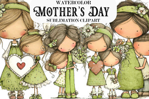 Whimsical Mother’s Day Clipart, a Seasonal Illustration by Designking