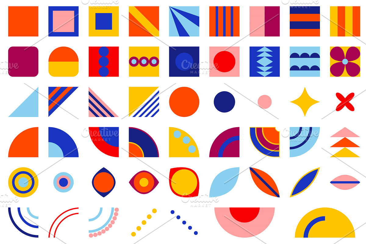 Abstract geometric shapes isolated, an Object Graphic by sceptical cactus