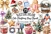 Cute Christmas Day Clipart, an Illustration by Designking (Thumbnail 1 of 5)