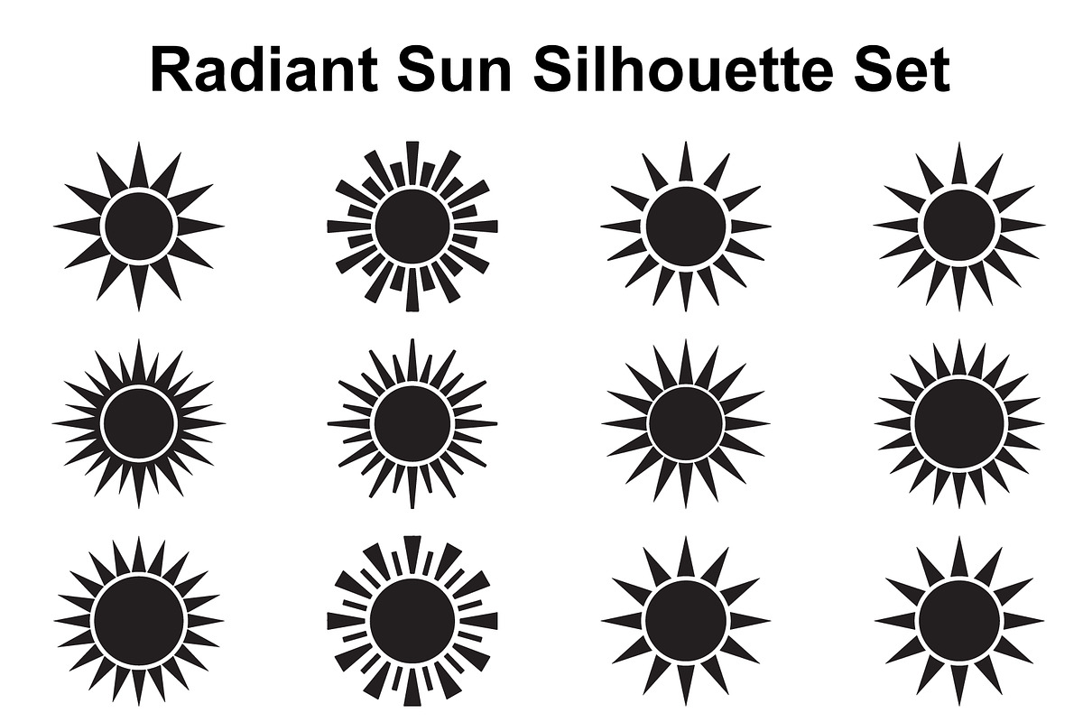 Sunburst Silhouette Collection, an Object Graphic by Creativeshirt (Photo 1 of 3)