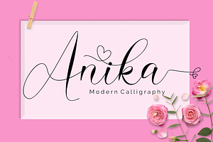 Anika Script Calligraphy Love