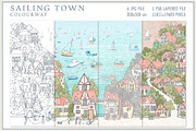 Fresco collection Sailing Town, a Wallpaper Graphic by Natalia0307 (Thumbnail 2 of 14)