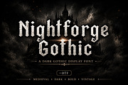 Nightforge Gothic, a Blackletter Font by Wow Magic (Thumbnail 1 of 6)