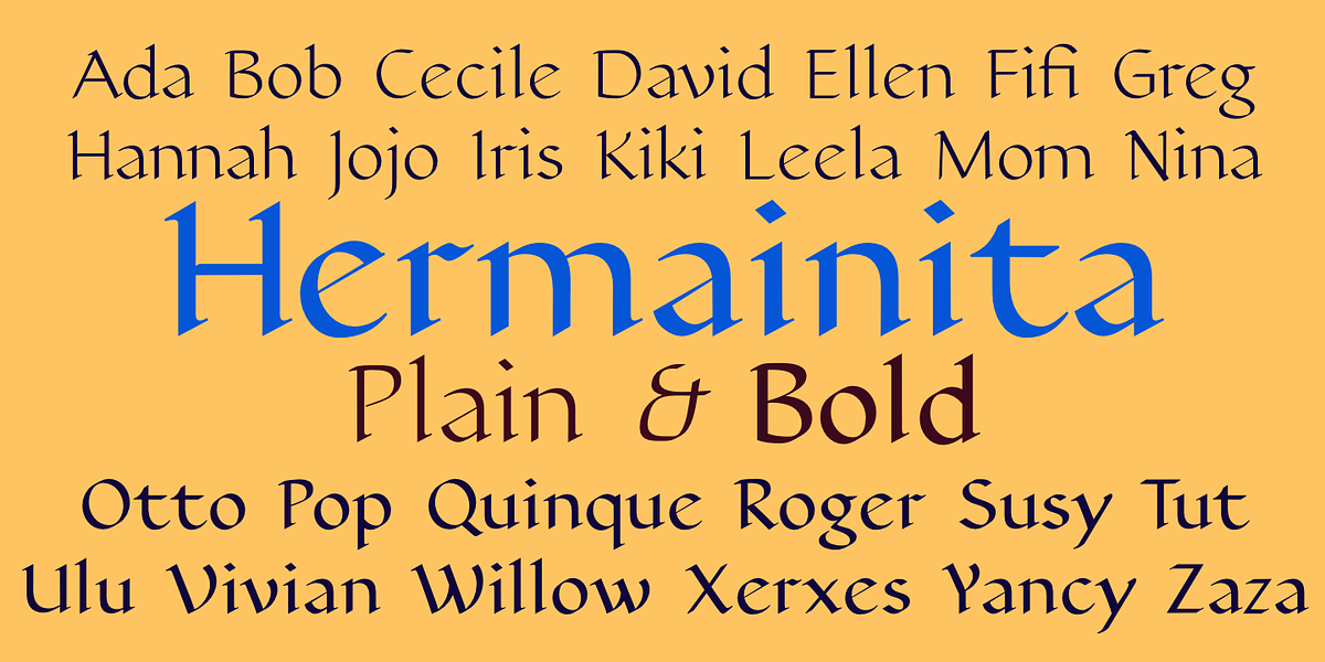 Hermainita, a Handwritten Font by Ingrimayne Type (Photo 7 of 10)