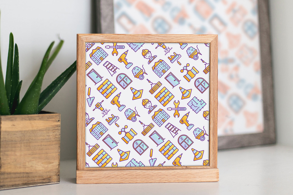 Construction Patterns Collection, a Pattern Graphic by Alex Blogoodf (Photo 3 of 9)