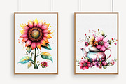 Whimsical Summer Flowers Clipart, an Illustration by Libby Wishes (Thumbnail 3 of 6)