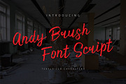 Andy Brush Font Script, a Script Font by Andrey Yaroslavtsev (Thumbnail 1 of 6)