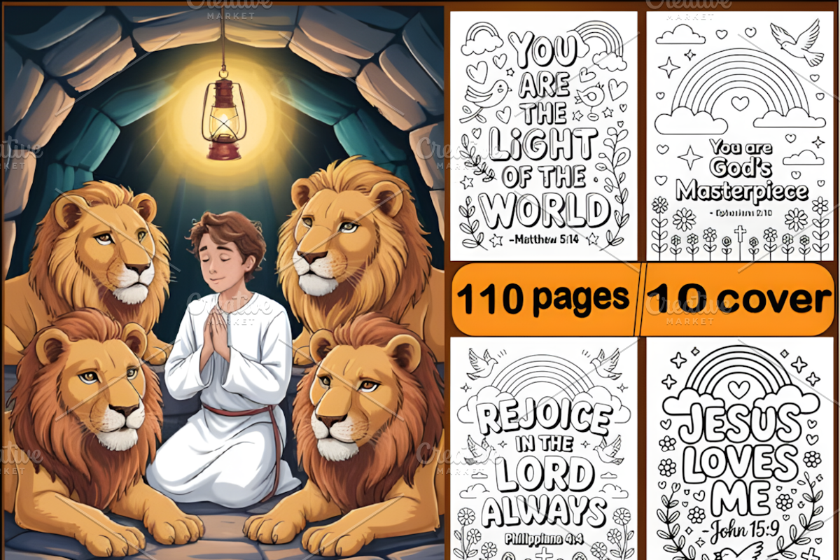 110 Pages Bible Coloring Book, a Decorative Illustration by Coco Bloom (Photo 1 of 4)