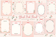 Blush Pink Floral Invitation Frames, a Background Graphic by by creative paper (Thumbnail 1 of 7)