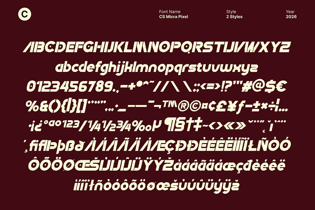 CS Micra Pixel, a Sans Serif Font by Craft Supply Co. (Photo 8 of 8)