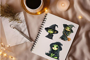 Cute Halloween Witch. TShirt Sticker, an Animal Illustration by KENO Mascots (Thumbnail 8 of 10)