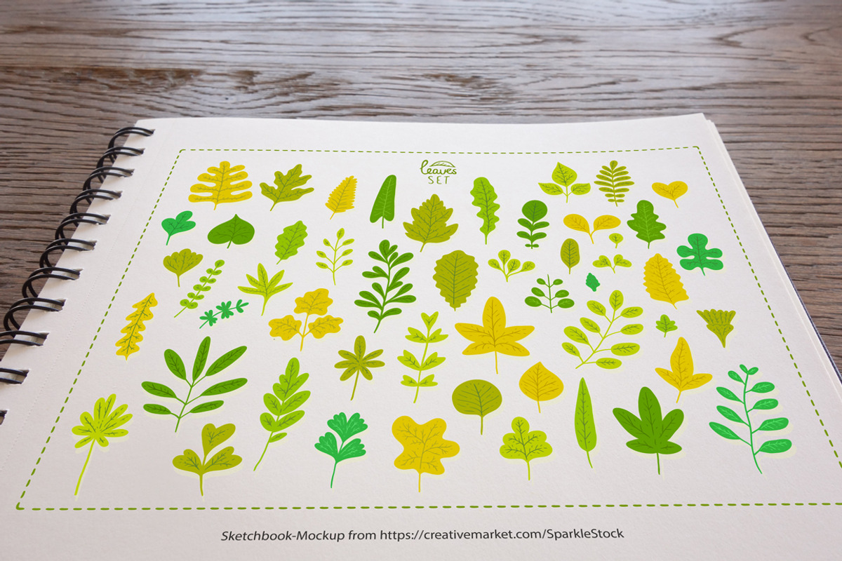 Vector leaves. Nature elements., an Illustration by kostolom3ooo (Photo 2 of 5)