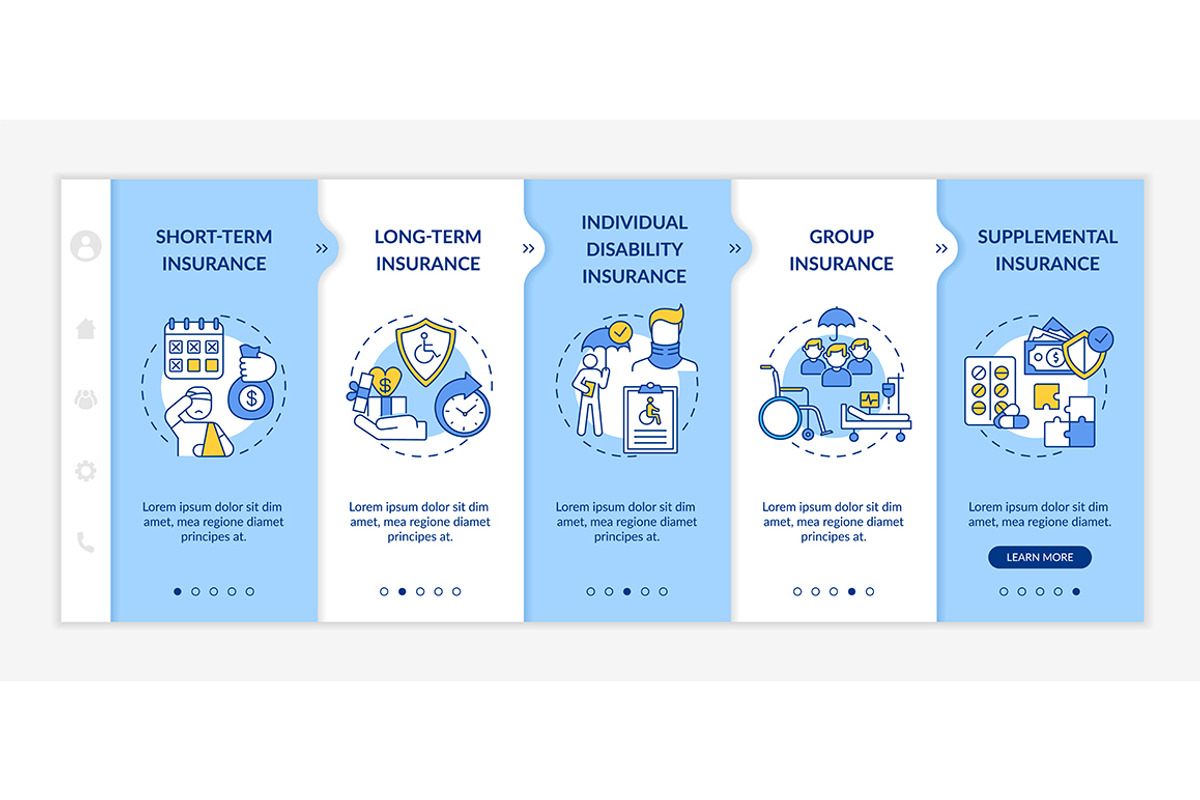 Disability insurance types web pages, a Templates & Theme by IMG Visuals