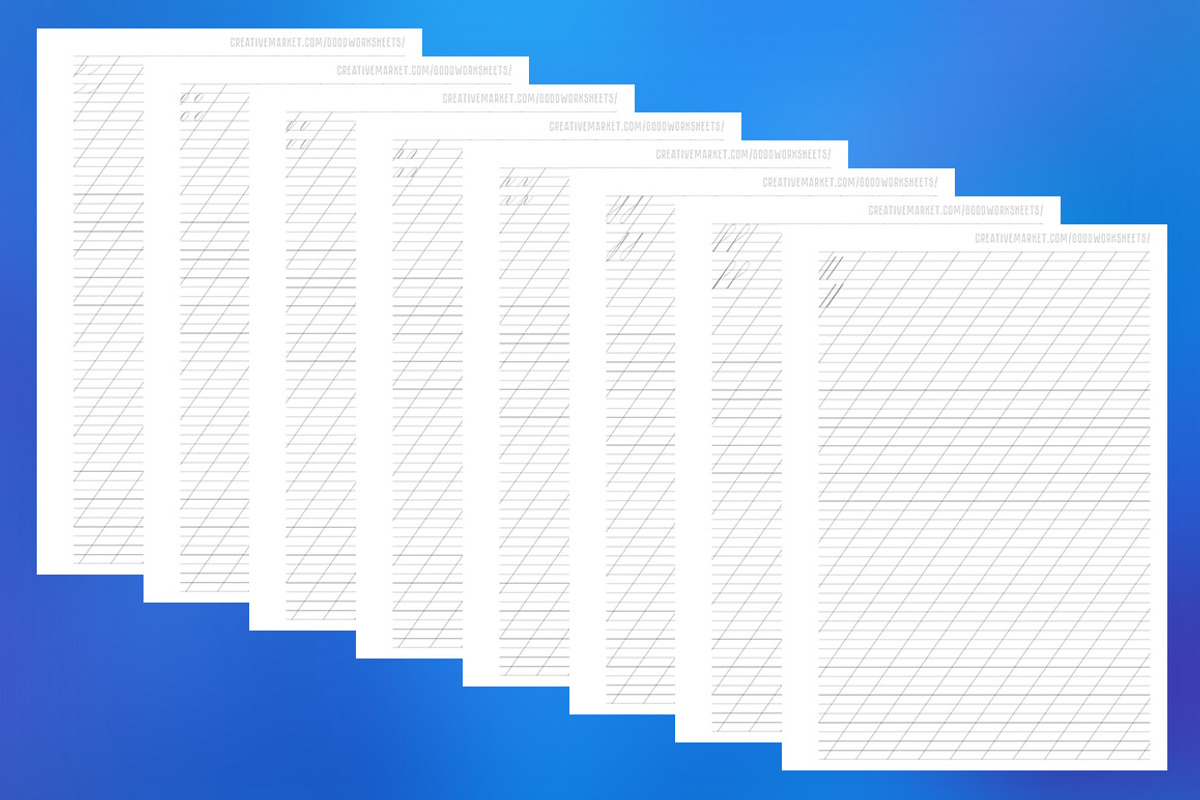 Basic strokes of lowercase letters, a Stationery Template by Good Worksheets (Photo 3 of 3)