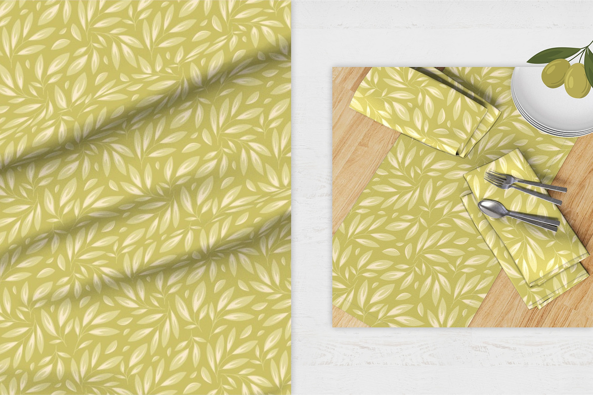 Olives set. Vector seamless patterns, a Pattern Graphic by LartGraphics (Photo 8 of 10)