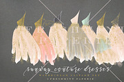 runway couture watercolor dresses, a Graphic by Freshmint Paperie (Thumbnail 2 of 3)