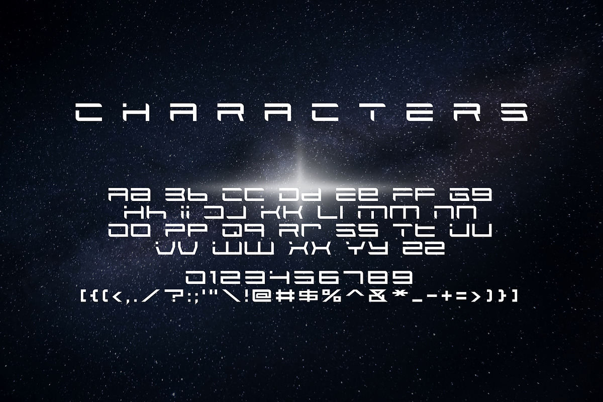 Spacestar - Futuristic Font, a Font by Snape Design Studio (Photo 2 of 6)