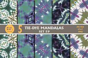 Tie Dye Mandalas Set 59