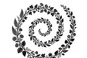50 Elegant Floral Leaf Spiral Frame, a Decorative Illustration by Amazin_art (Thumbnail 17 of 25)