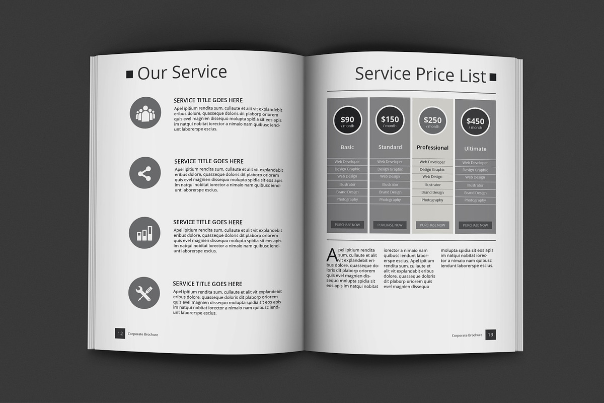 Black And White Proposal Project, a Brochure Template by feydesign (Photo 6 of 16)