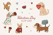 Valentine’s Day Dog Clipart Bundle, an Object Graphic by Malunio (Thumbnail 1 of 3)