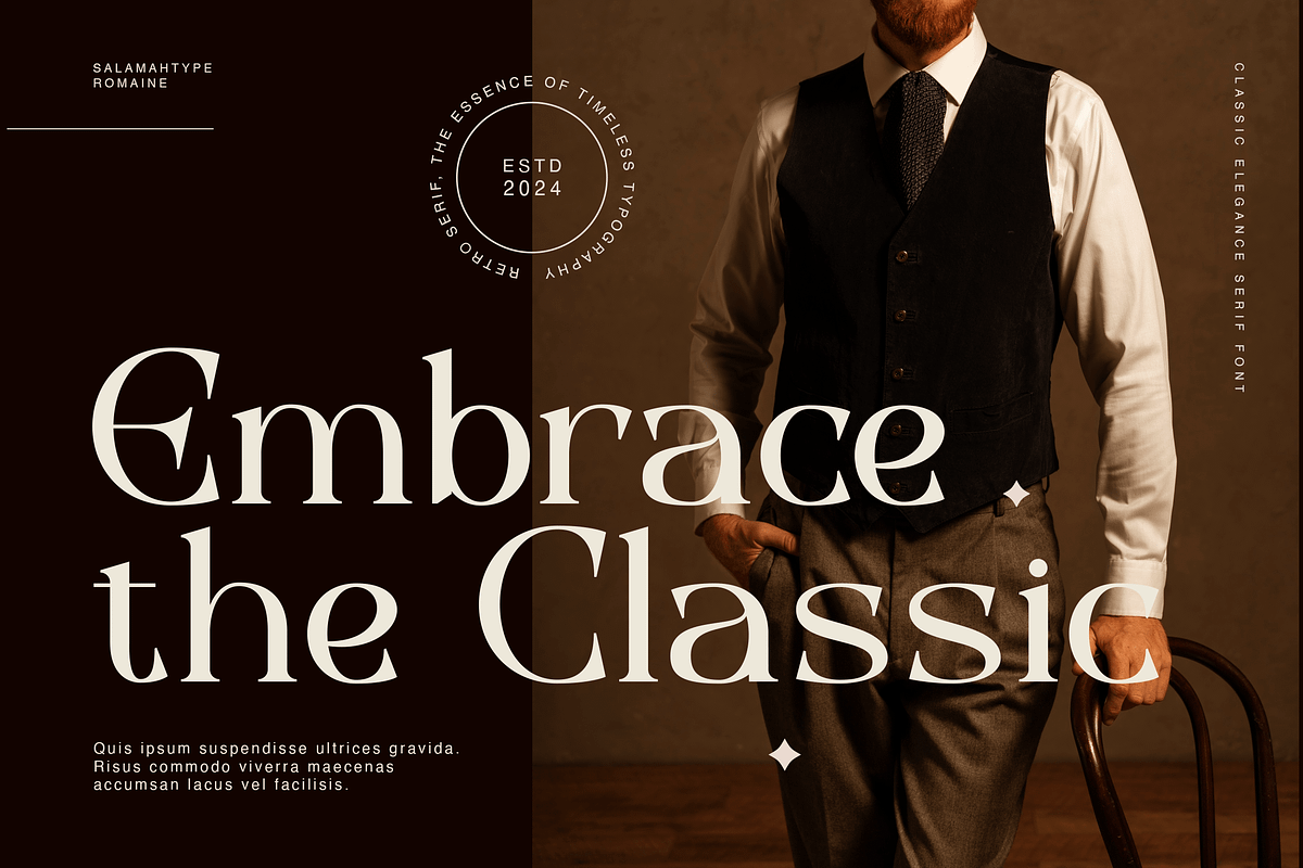 Mayoze - Elegant Classic Font, a Serif Font by Salamahtype (Photo 2 of 7)