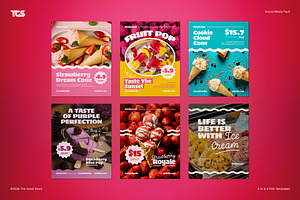 Ice Cream Shop Social Media Pack