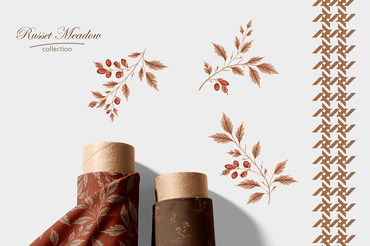 Russet Meadow - Seamless Patterns, a Pattern Graphic by InaCorart (Photo 12 of 13)